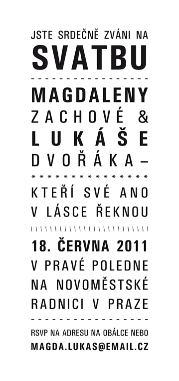 Svatební oznámení