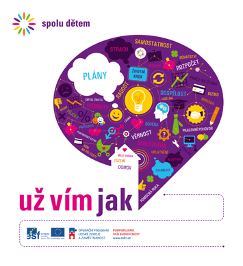 Publikace "Už vím jak" (titulní strana obálky a vnitřní sazba)